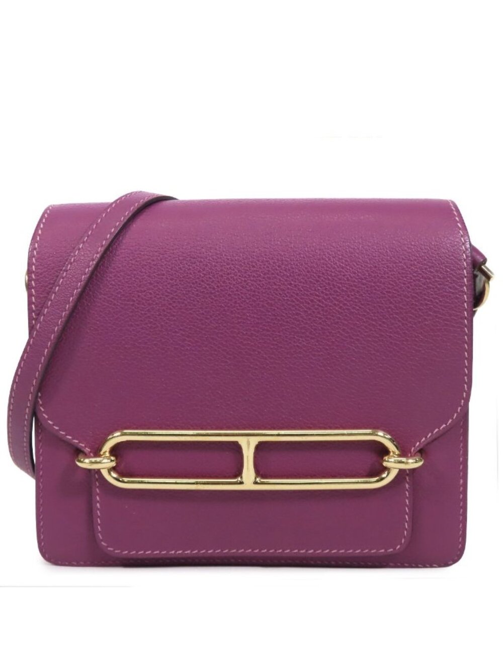 Hermes Sac Roulis Mini Anemone Gold Evercolor Shoulder Bag